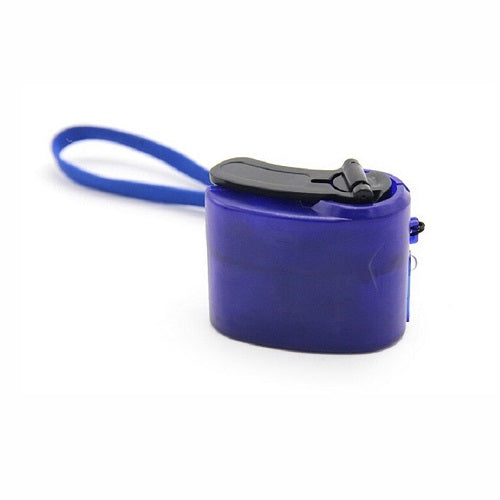 Hand crank emergency manual cell phone charger - navy blue