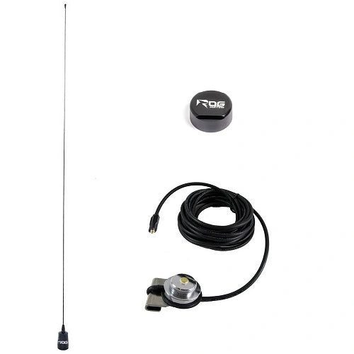 RoG® Black Edition 49.2 inches long-range roof antenna - complete installation kit